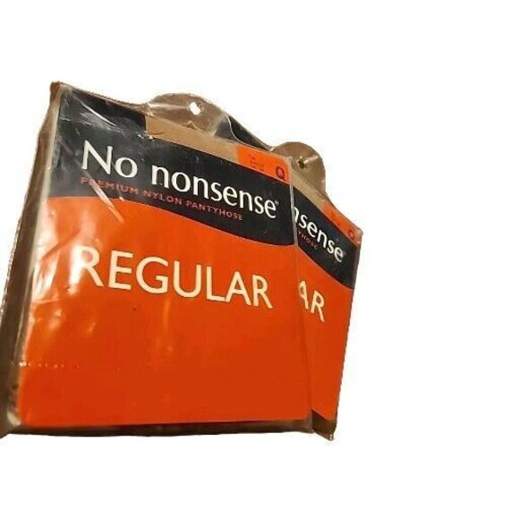 Lot Of 2 New No Nonsense Regular Reinforced Toe Pantyhose Sz Plus 026 Tan Queen - Picture 1 of 6